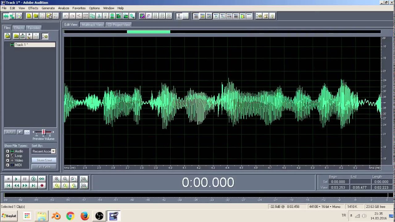 Adobe Audition ses kaydı alma