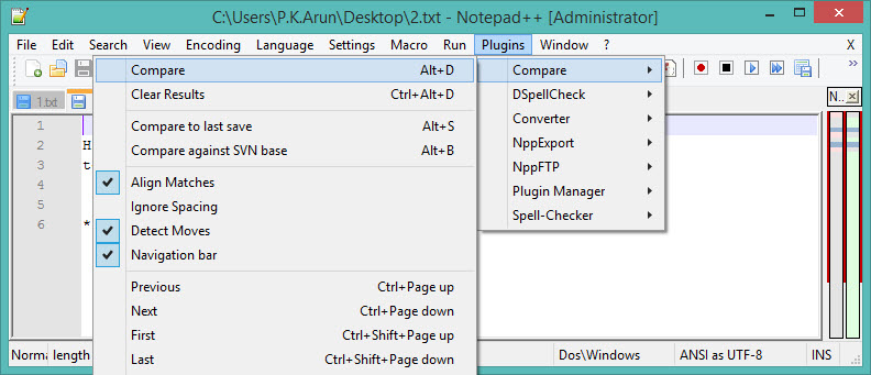 compare plugin