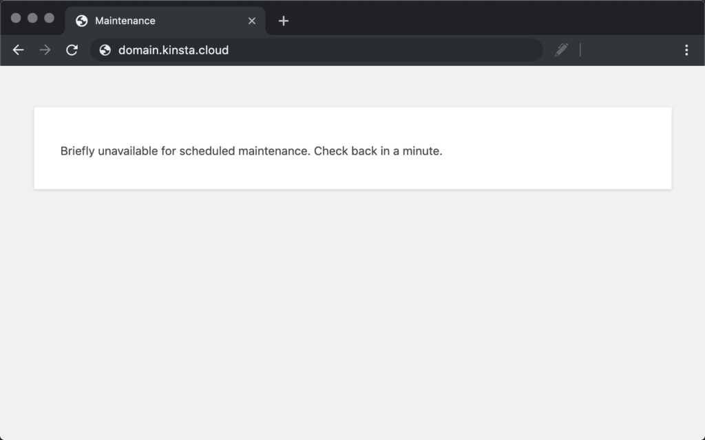 briefly unavailable for scheduled maintenance message wordpress
