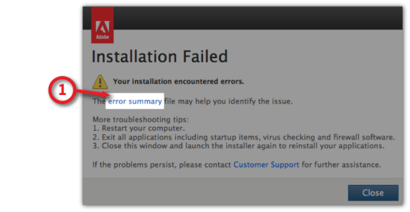 Installation Failed SS Captions 1