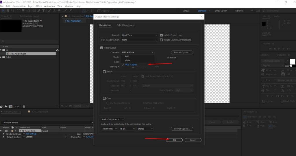 after effect transparant backround resimli anlatim 7