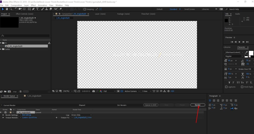 after effect transparant backround resimli anlatim