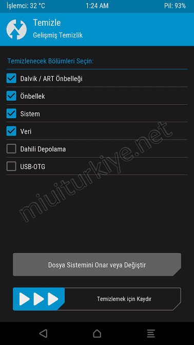 twrp temizle wipe secenekleri rehberi 6