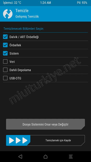 twrp temizle wipe secenekleri rehberi 8