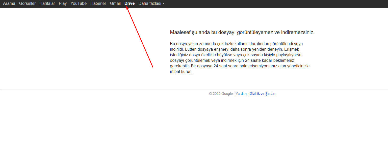 google drive kota sorunu cozumu 01