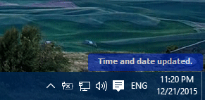 Tarih ve saat otomatik güncellendi