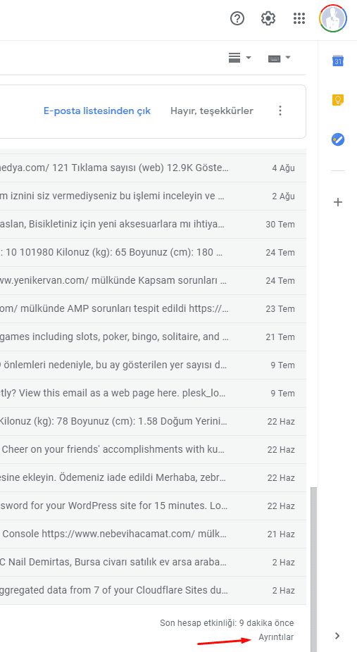 google drive diger hesaplardan cikma 3