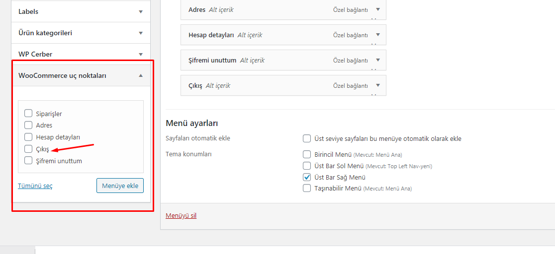 woocommerce logout cikis ekleme 3