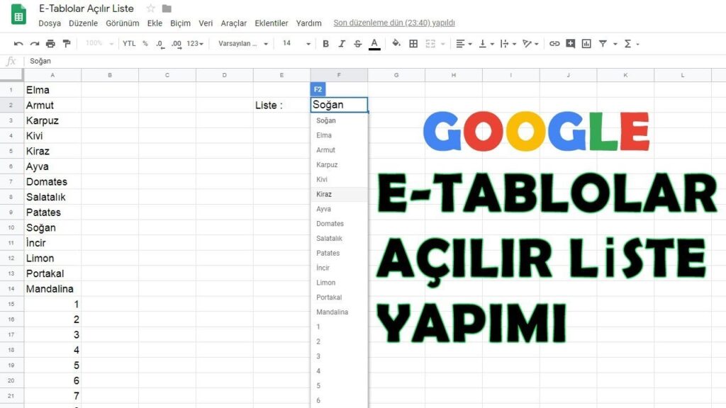 hucre ici acilir liste olusturma 01 scaled