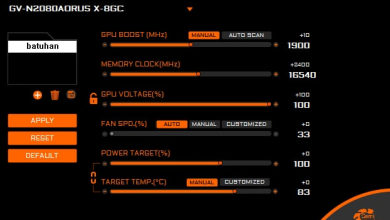 aorus geforce rtx x2122 2080 8g kart ayarlari mining ve gaming modlar 01