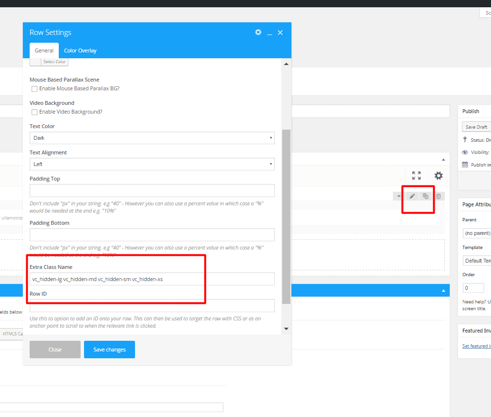 visual composerda mobil masaustunde gizleme