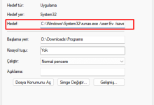windowsta bir programi farkli kullanici olarak acma farkli kullanici olarak calistir kisayol 06