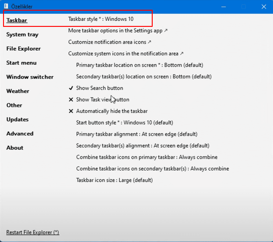 win11 gorev cubugu yana sabitleme 3