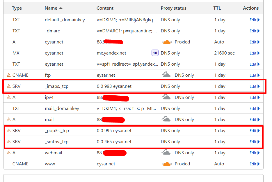 hetzner plesk icin dns ayarlari ve cloud flare dogru ayar yapilandirmasi 8